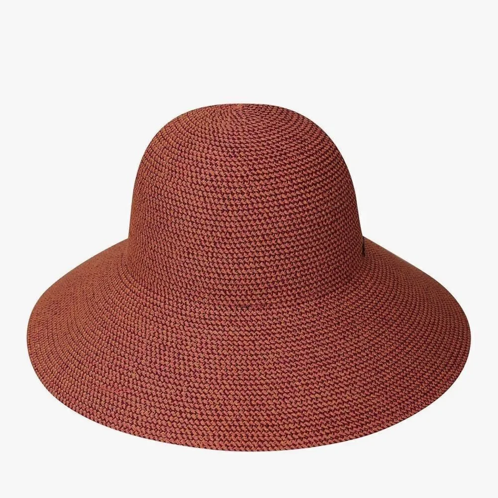 Betmar Gossamer Packable Straw Sun Hat, Tropical Multi (Coral/Purple/Yellow) NWT - Picture 3 of 13